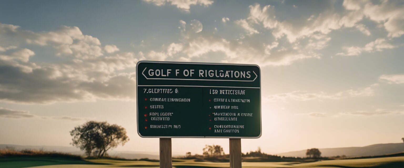 Golf course sign