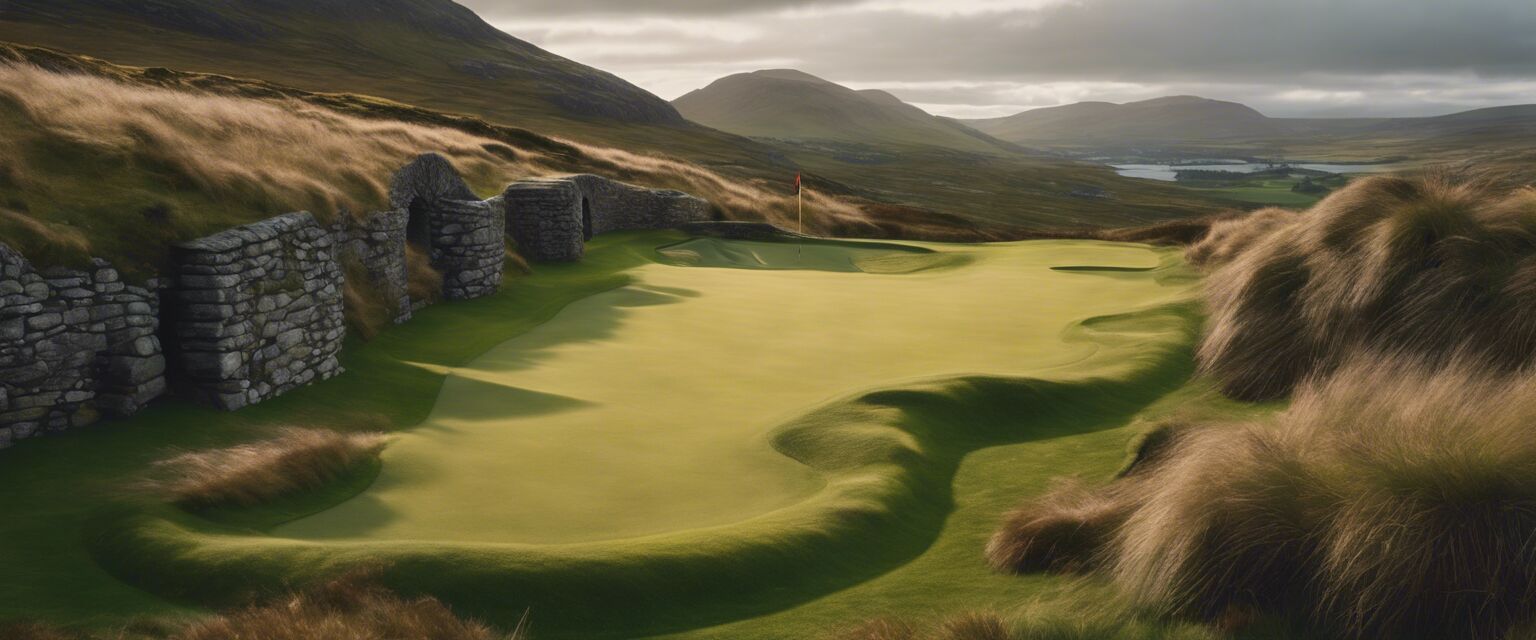 Traditional 15th century Scottish golf course